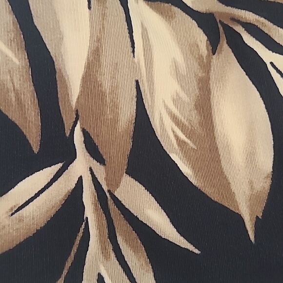 Miraclesuit One Piece Swim Suit Black Tan & Off White Palm Leaf Print Size 14 - Picture 13 of 13